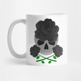 Black Rose Skull Mug